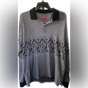 Supreme FW16 Paisley Long Sleeve Polo